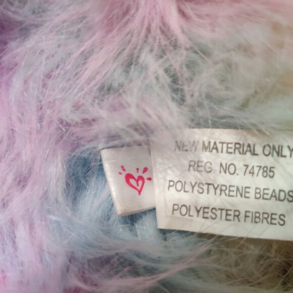 Justice Pet Shop Rainbow Faux Fur Fuzzy Bean Bag Chair Plush Bed Toy Kawaii Cute - Picture 8 of 8